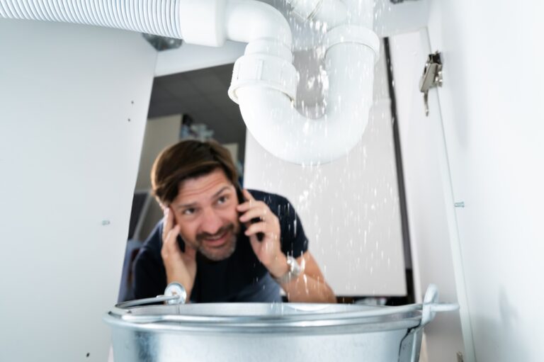 A man is calling Ortiz Plumbing Plumbing for Emergency Plumbing Services